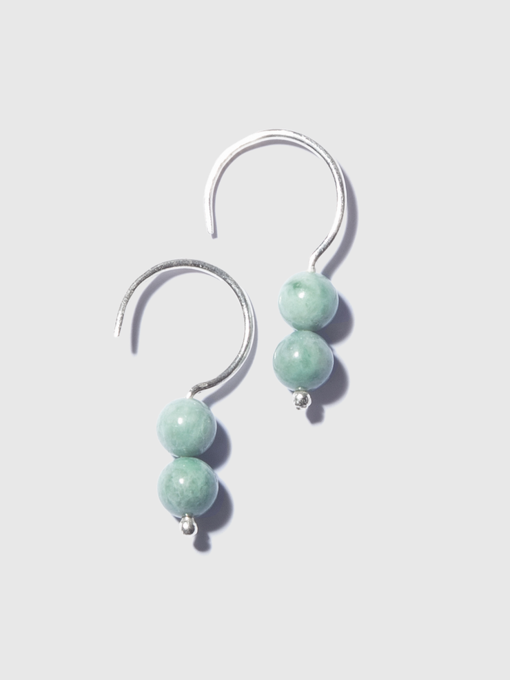 Jadeite hooked Earrings