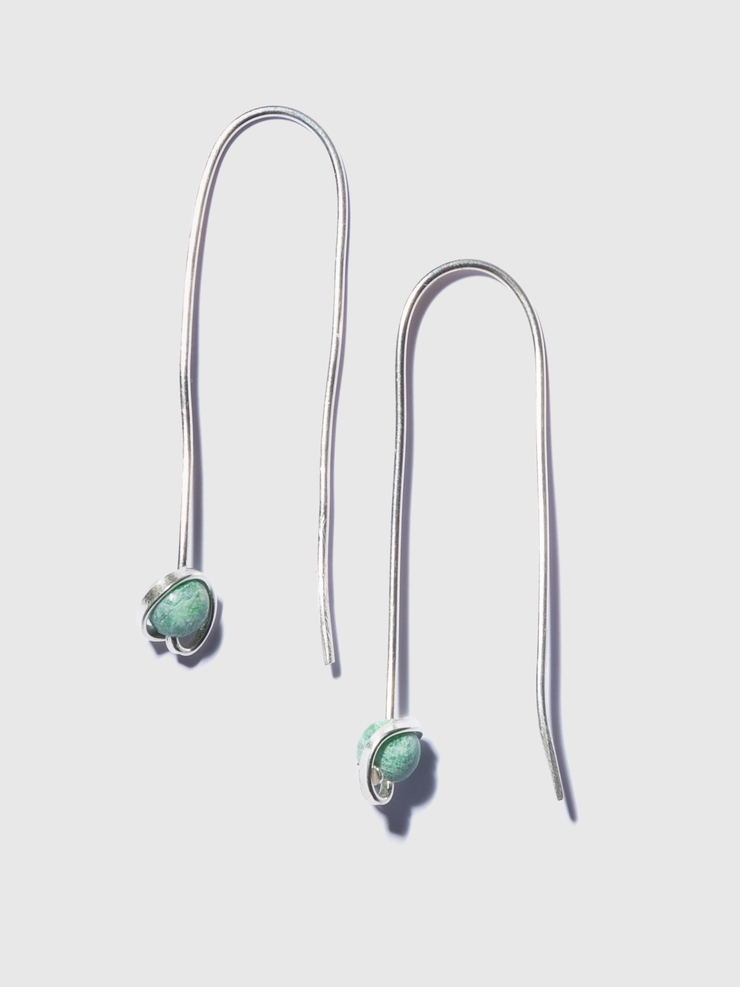 Jadeite Global World Earrings