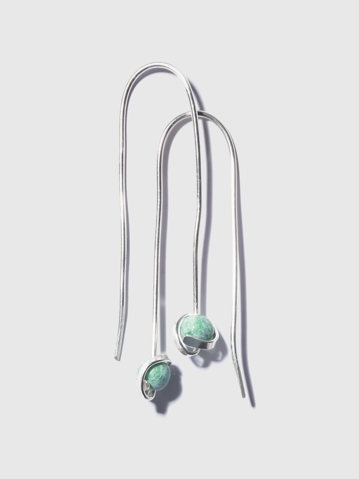 Jadeite Global World Earrings