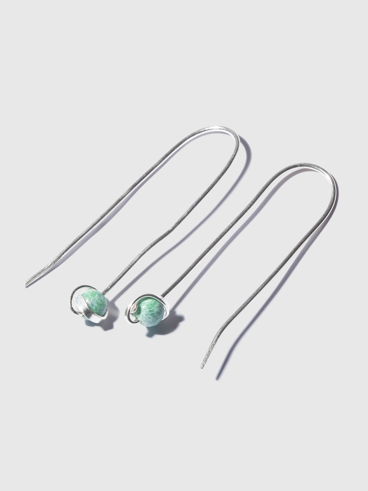 Jadeite Global World Earrings