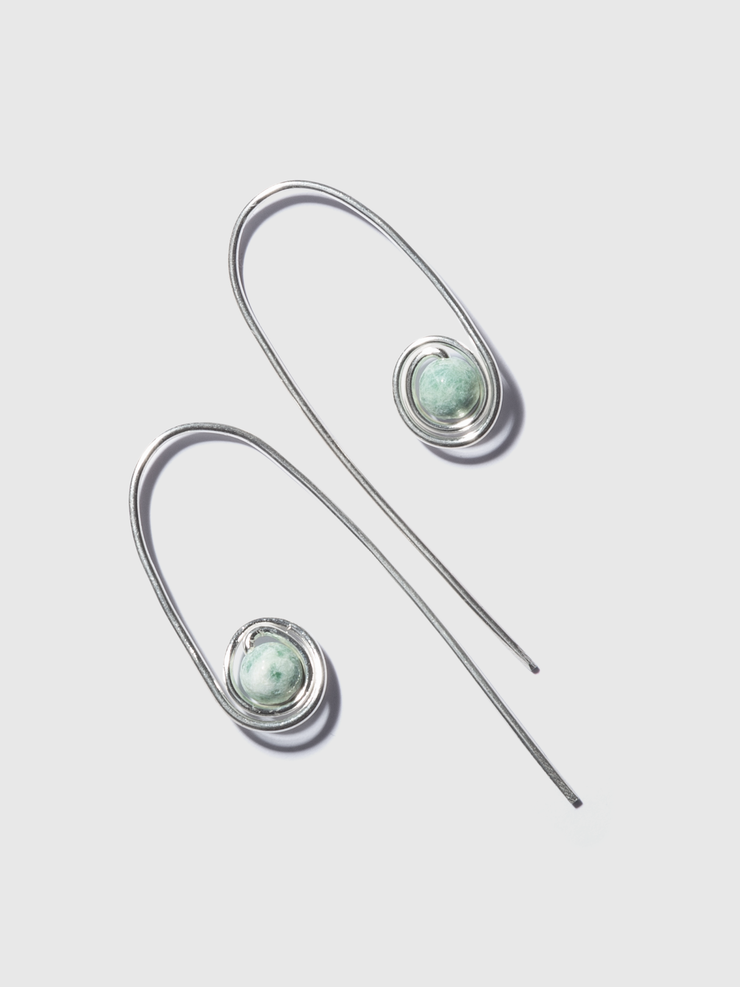 Jadeite Sprout First Bloom Earrings