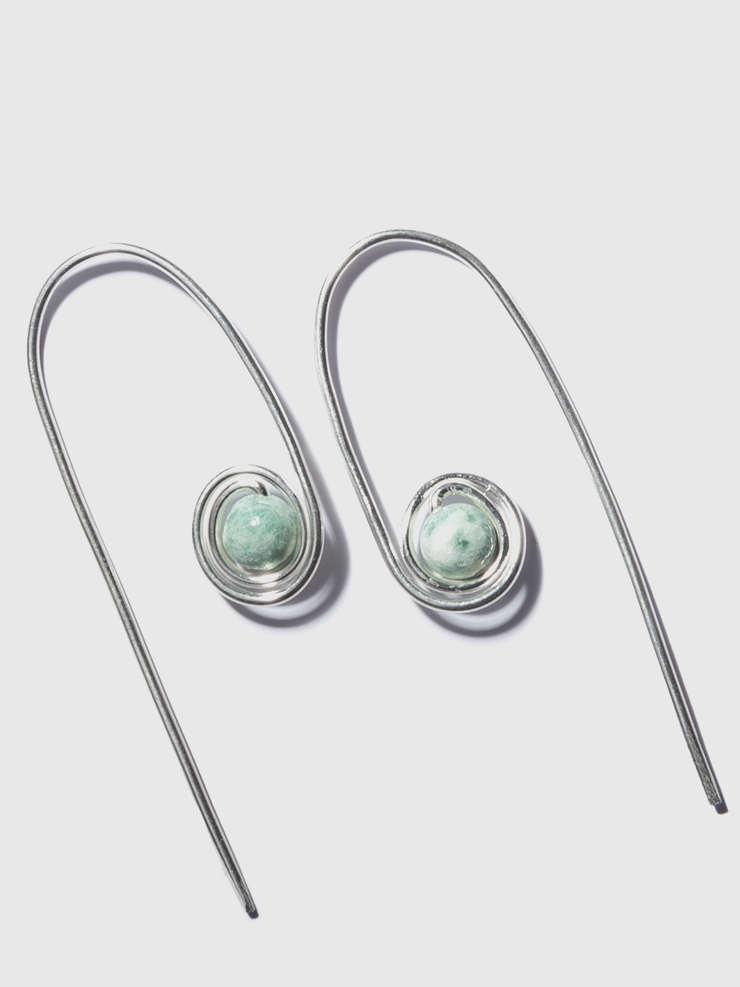 Jadeite Sprout First Bloom Earrings