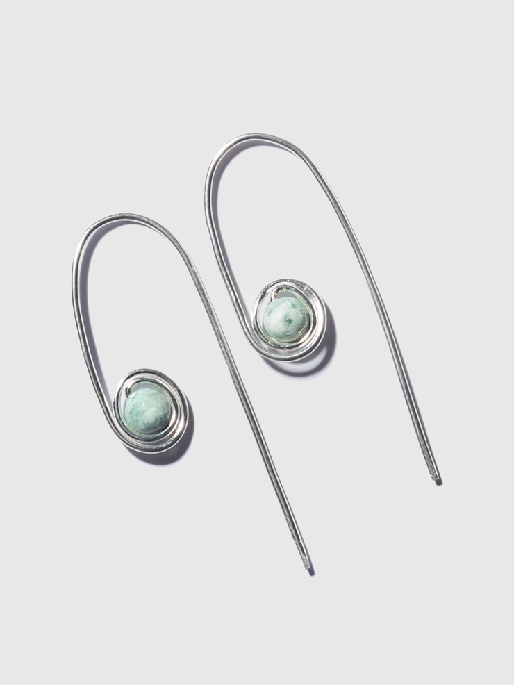 Jadeite Sprout First Bloom Earrings