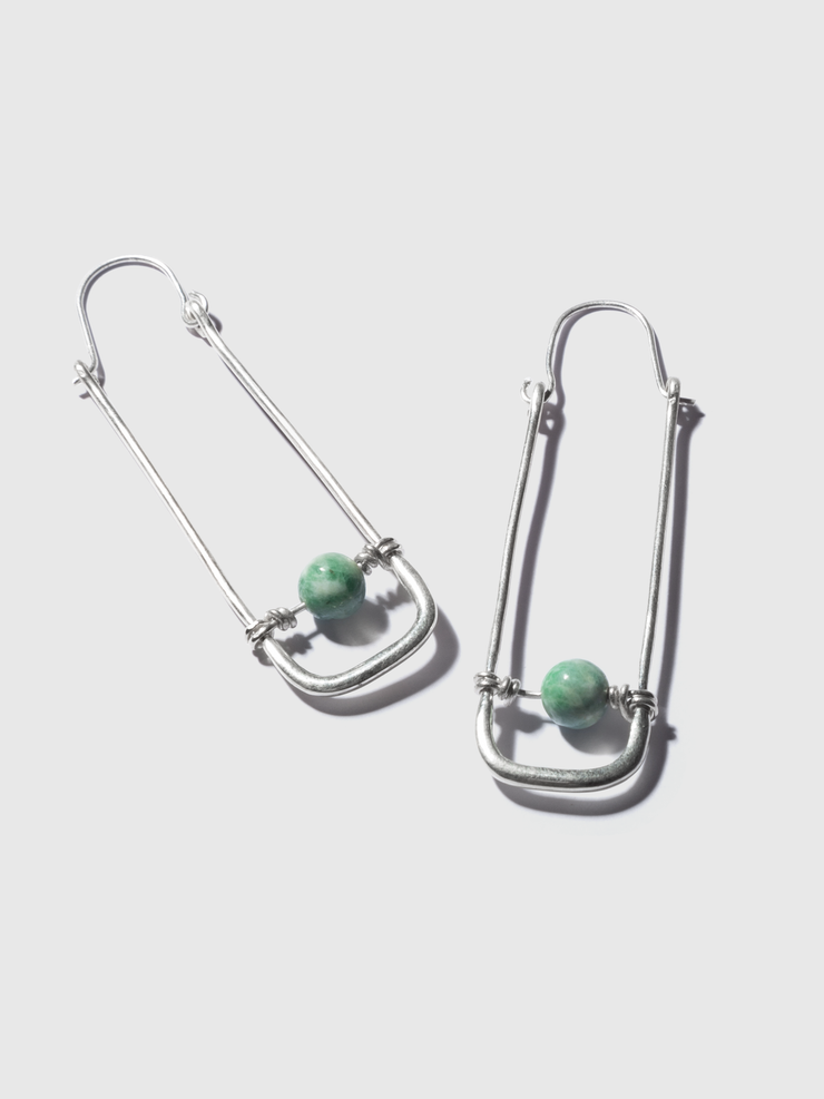Jadeite Bound Earrings