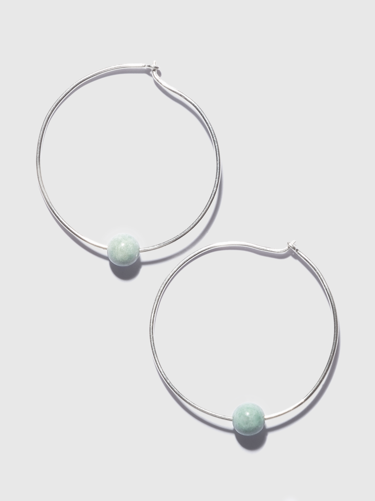 Jadeite Orb Hoops