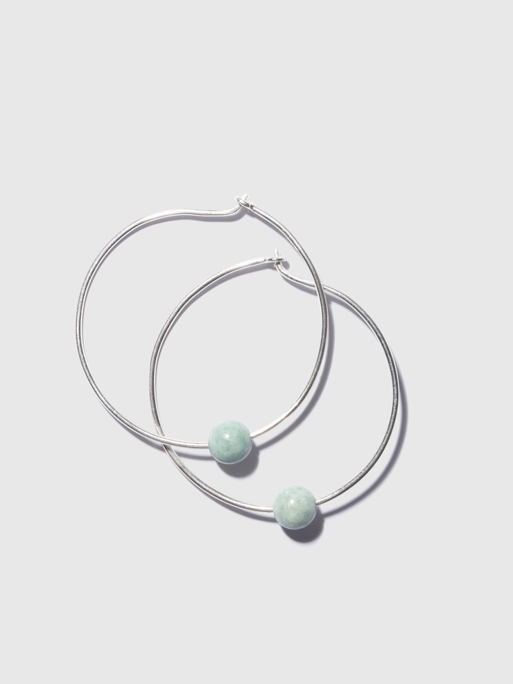 Jadeite Orb Hoops
