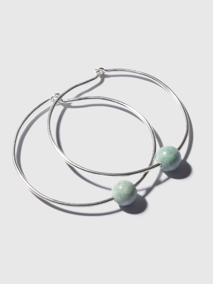 Jadeite Orb Hoops