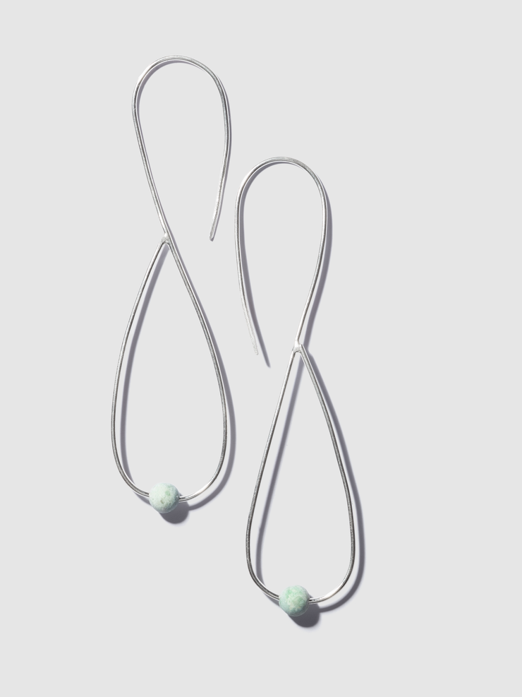 Jadeite Infinity Flow Earrings