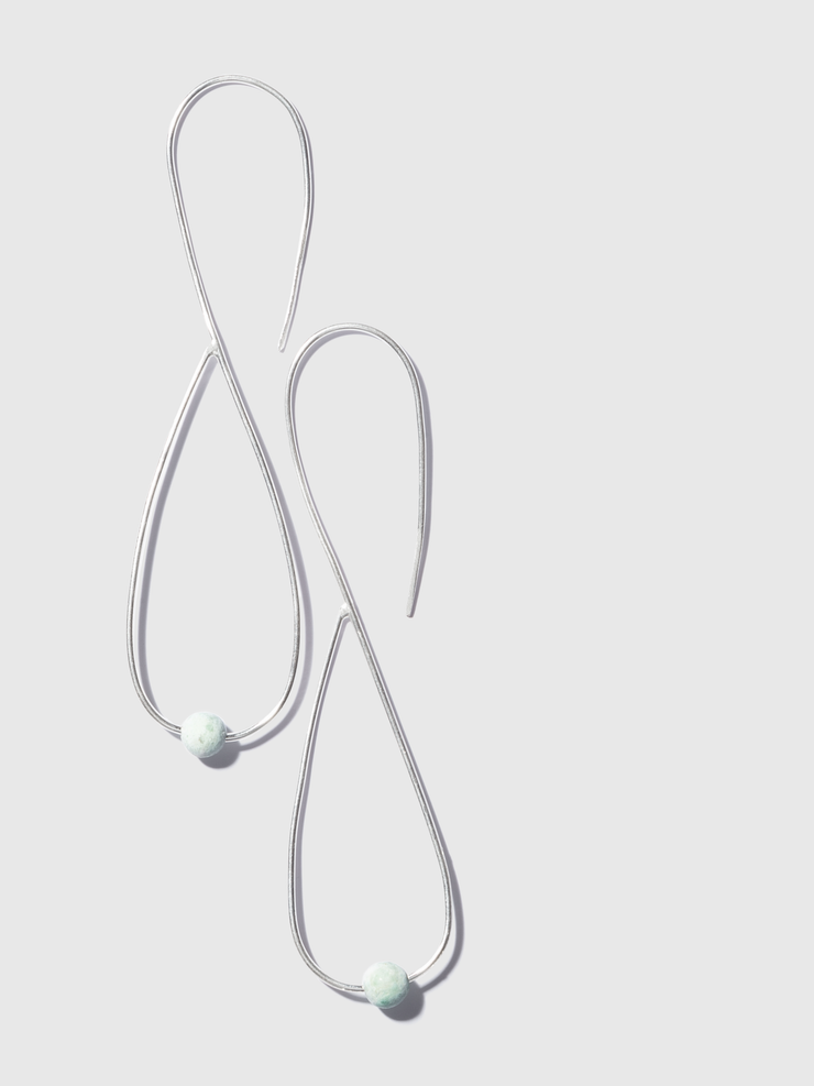 Jadeite Infinity Flow Earrings