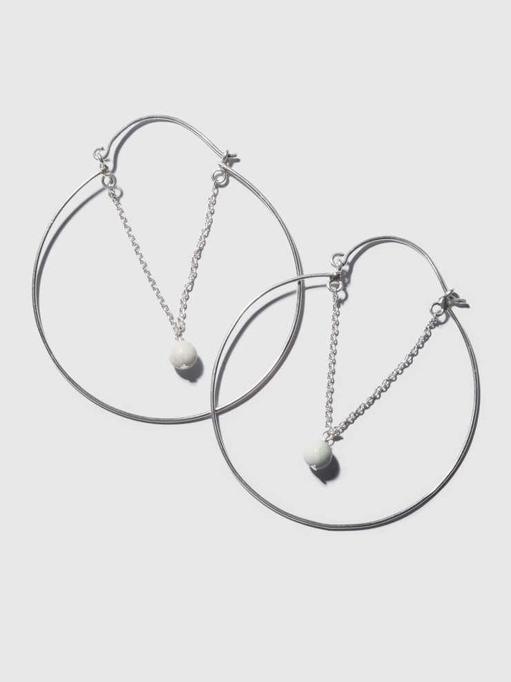 Swinging Liberty Jadeite Hoops
