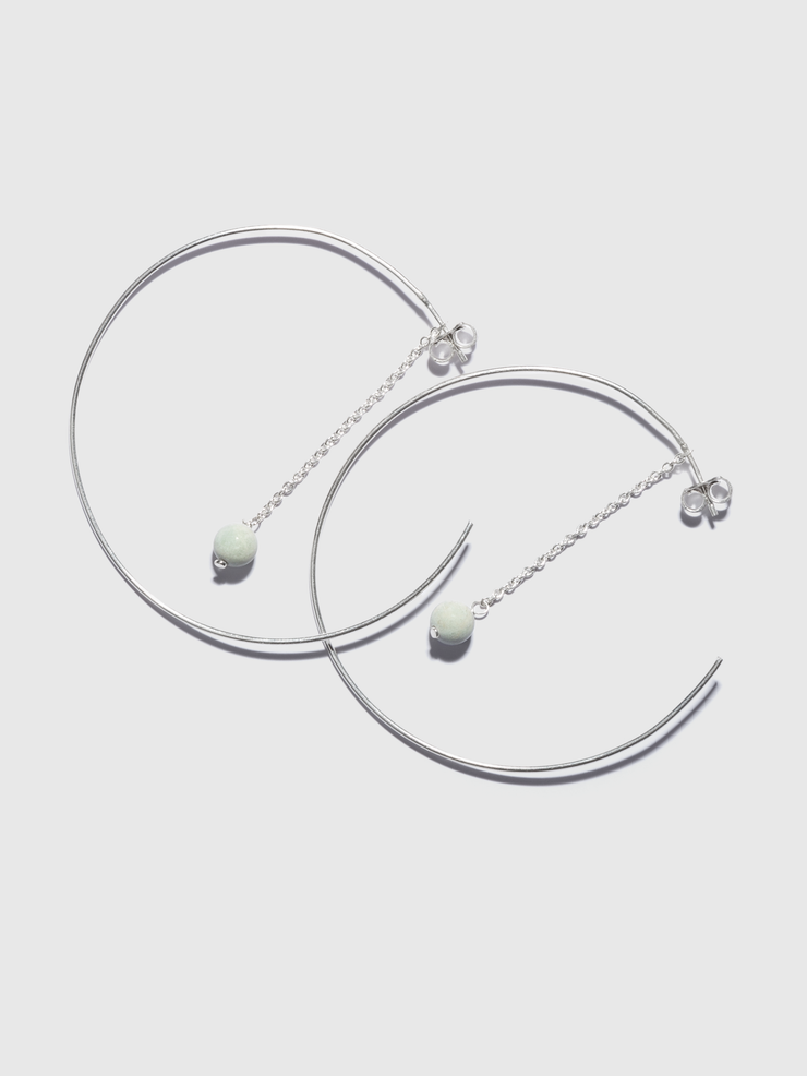Pulse of life Jadeite hoops