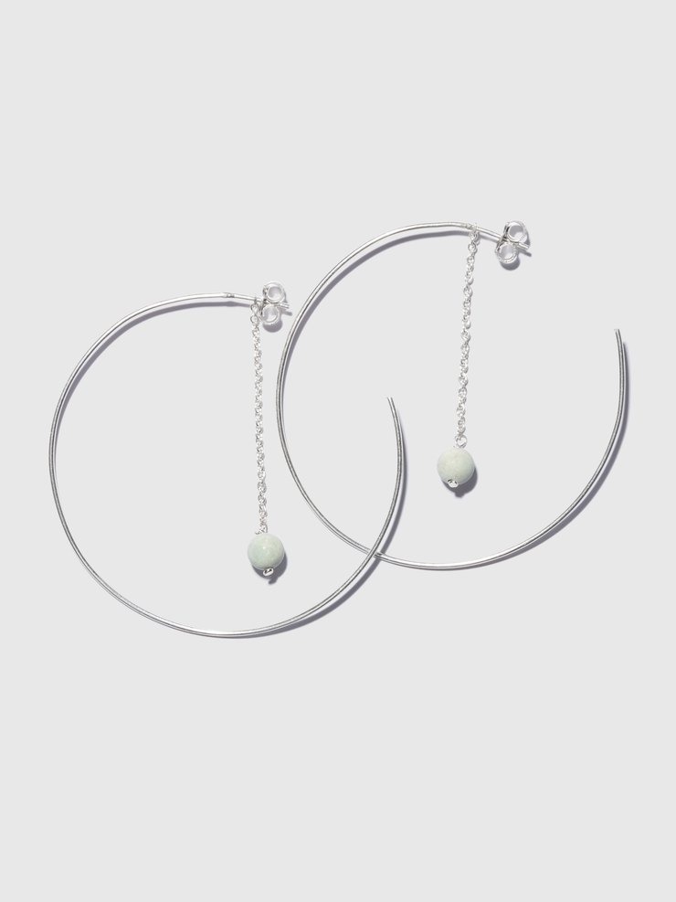 Pulse of life Jadeite hoops
